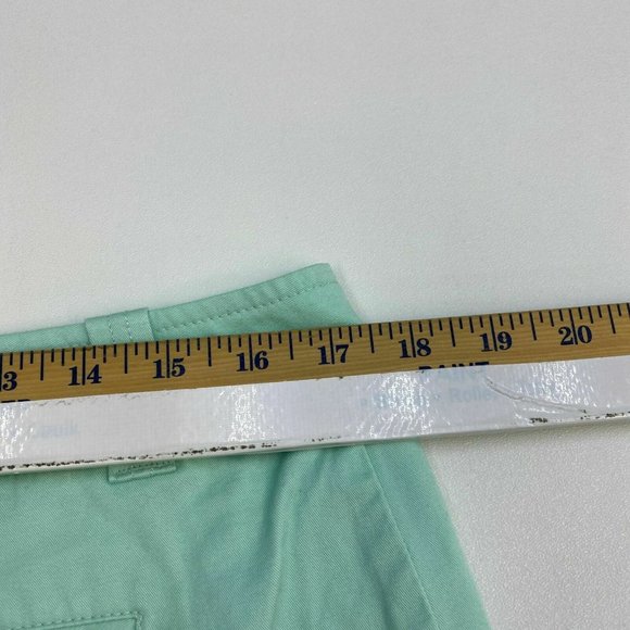 NY&C Hampton Shorts Women's 10 Mint Green Twill Clasp Button Slash Pocket - Picture 5 of 5